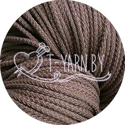 Полиэфирный шнур с сердечником, цвет Мокко, 5мм, 200м, пасма